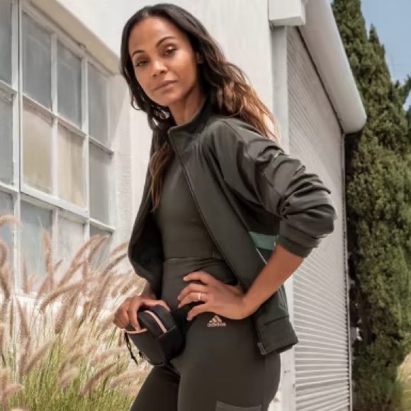 Adidas x Zoe Saldana Collection Green Track Jacket - Picture 4 of 10
